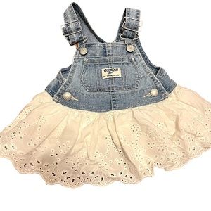 Oshkosh Baby Girl Overall Dress Size 3M